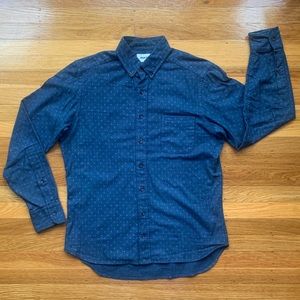 TAYLOR STITCH Jack Indigo Star Shirt 38 USA MADE